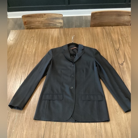 Authentic Bally Women's black 3 button office jacket Blazer size 6 - Picture 2 of 13